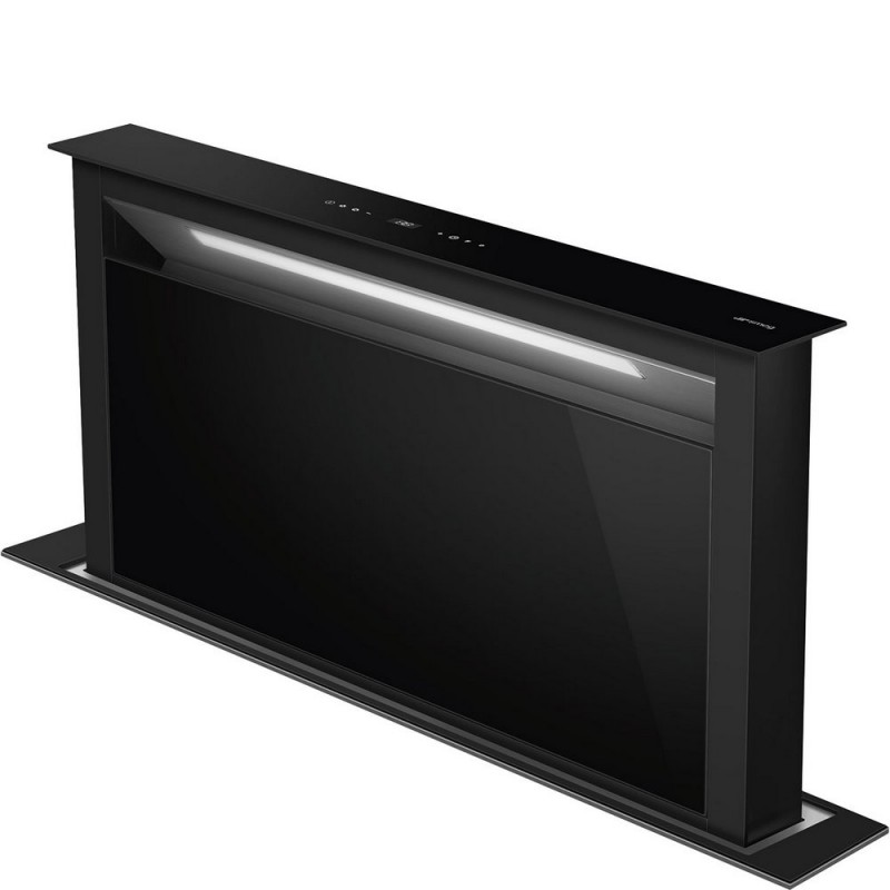 KDD90CNE Smeg S Cappa DownDraft a scomparsa KDD90CNE finitura vetro nero e inox da 90 cm