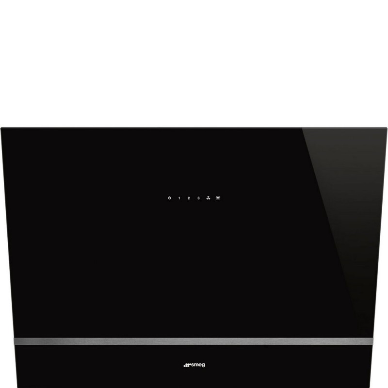 KV28N Smeg S Cappa a parete KV28N finitura vetro nero da 80 cm