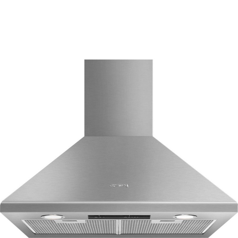 KSED65XE Campana extractora mural Smeg KSED65XE de 60 cm con acabado en acero inoxidable.