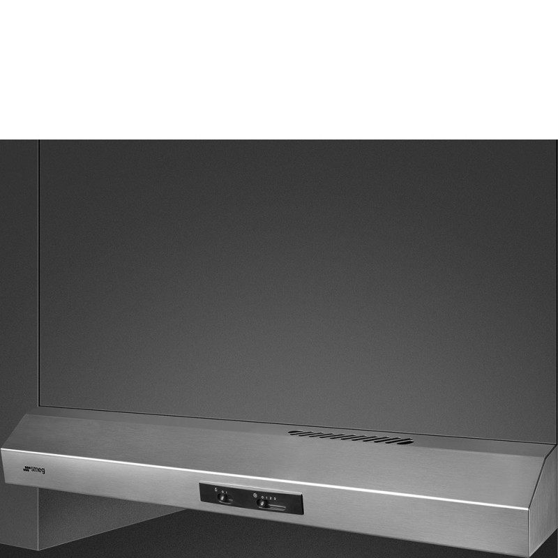 KTE90EX Smeg KTE90EX integrated visible hood with 90 cm stainless steel finish
