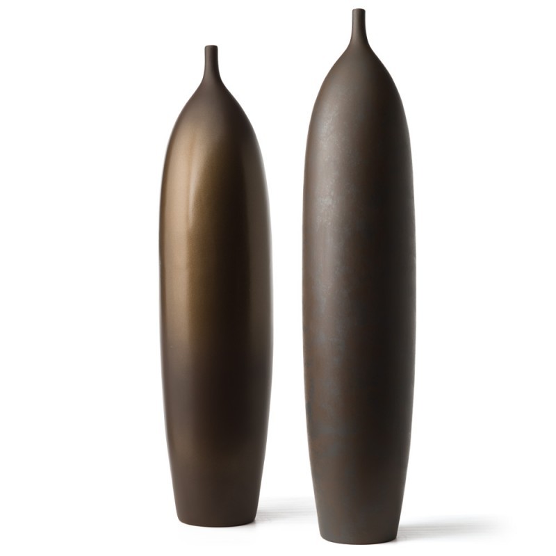Bottle High Q355/5 Adriani & Rossi Vase haut Bottle en céramique lisse mate