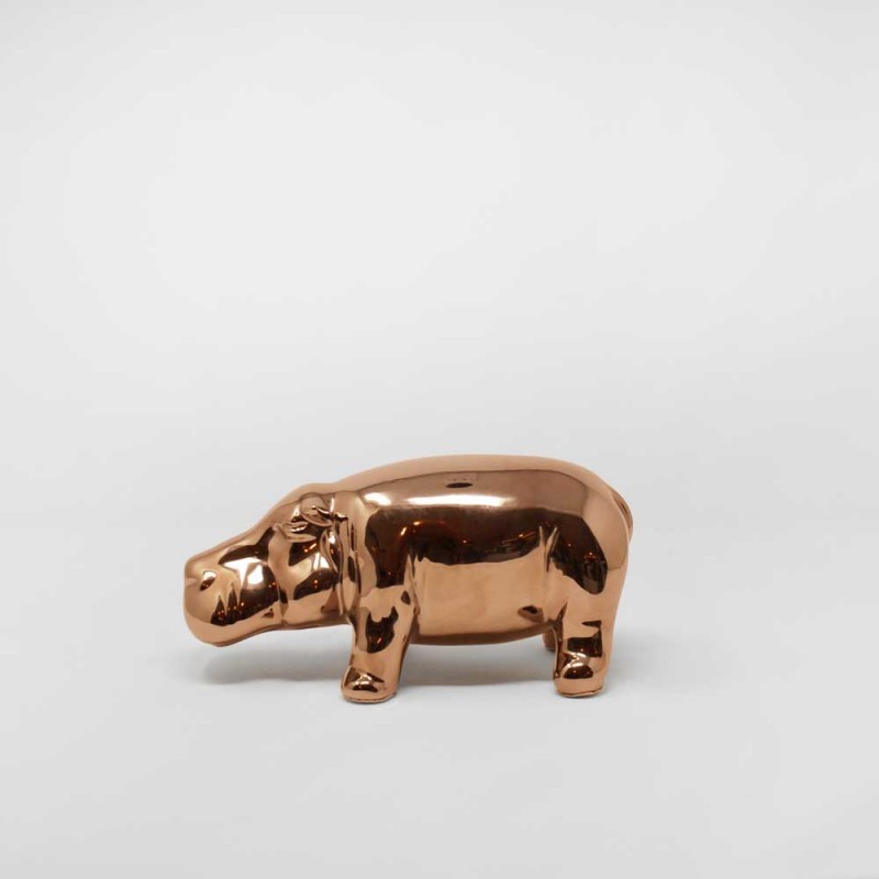 Hippo mini Q451 Adriani & Rossi Hippopotamus Hippo en céramique