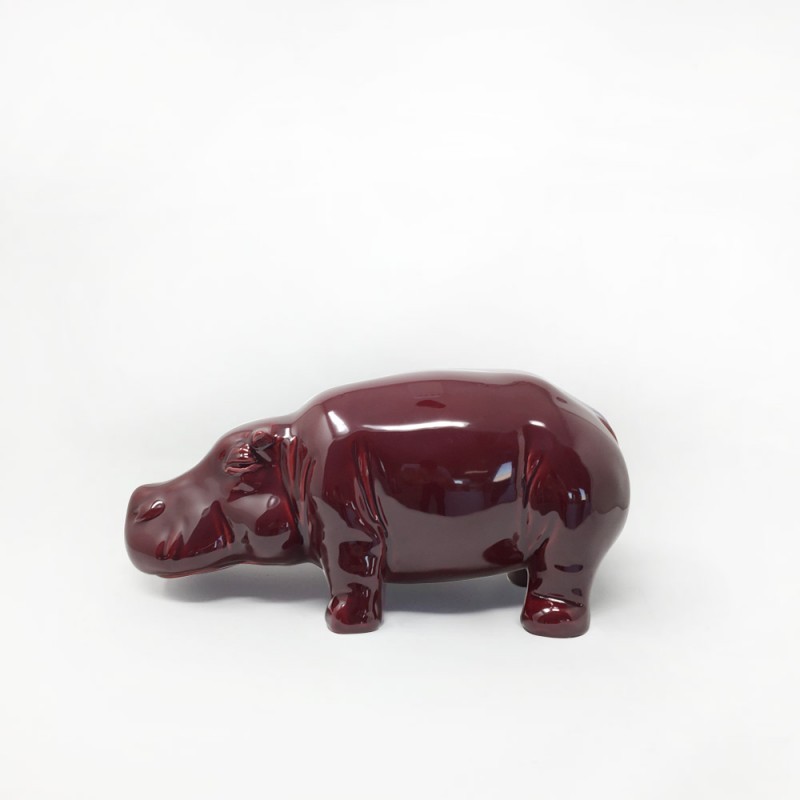 Hippo Q439 Adriani & Rossi Hippopotamus Hippo in ceramic