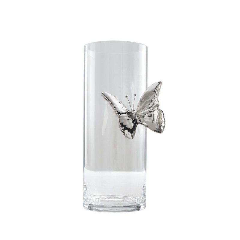 Illusion Butterfly C09/F Adriani & Rossi Vaso Illusion butterfly con farfalla in ceramica
