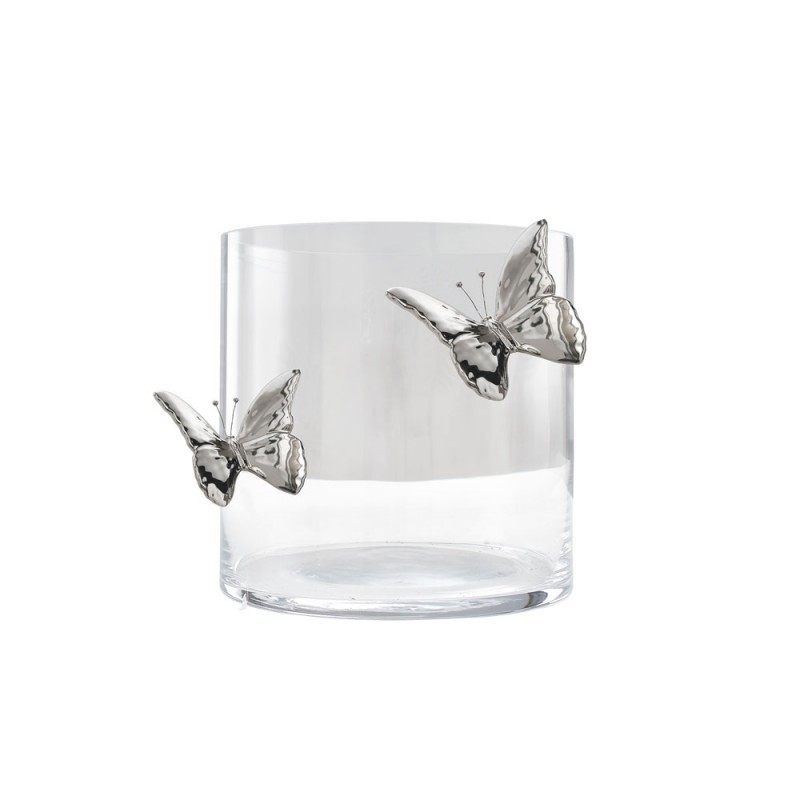 Illusion Butterfly C118/F Adriani & Rossi Vase papillon Illusion avec deux papillons en céramique