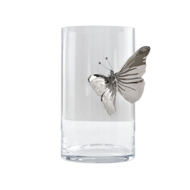 Illusion Butterfly C18/F Adriani & Rossi Vaso Illusion butterfly con farfalla in ceramica