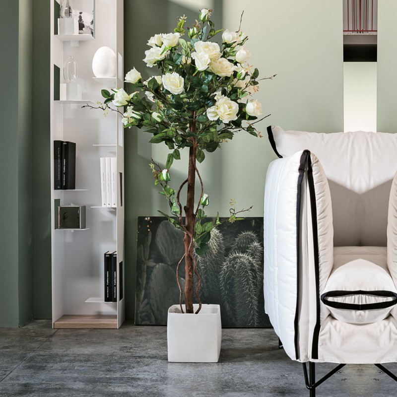 Albero Rose L109 Adriani & Rossi Rosier artificiel avec pot
