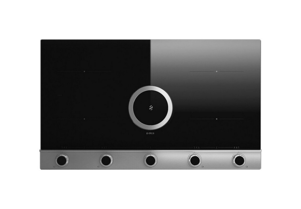 Elica Piano cottura a induzione con cappa filtrante integrata NIKOLATESLA UNPLUGGED BL/IX/F90 da 90 cm