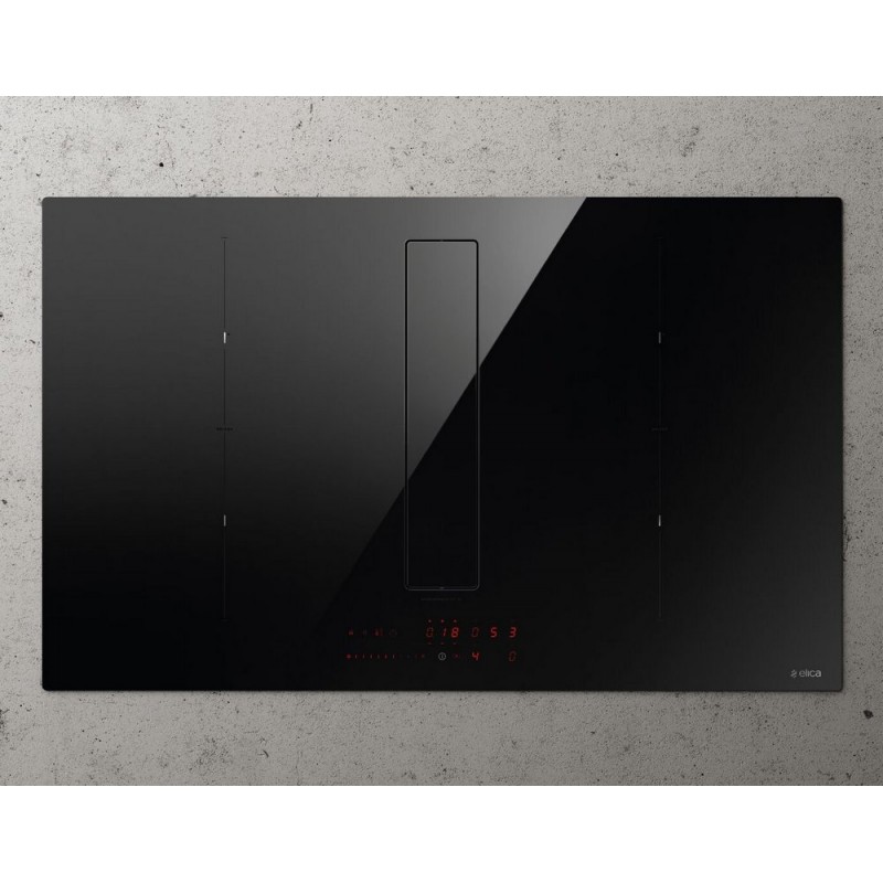 PRF0179476 Elica Induction hob with integrated extractor hood NIKOLATESLA FIT XL BL/A/83 PRF0179476 in 83 cm black glass