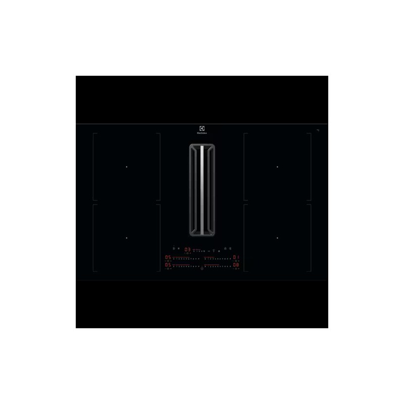KCC 84453 CK Electrolux Induction hob with integrated hood KCC84453CK recirculation version in 83 cm black glass ceramic