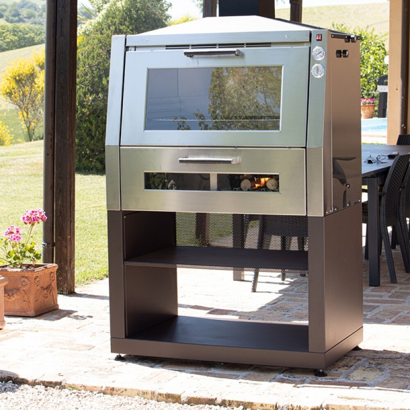 CHAR-OVEN Fontana 110 cm CHAR-OVEN wood/coal-burning outdoor oven | Hybrid cooking