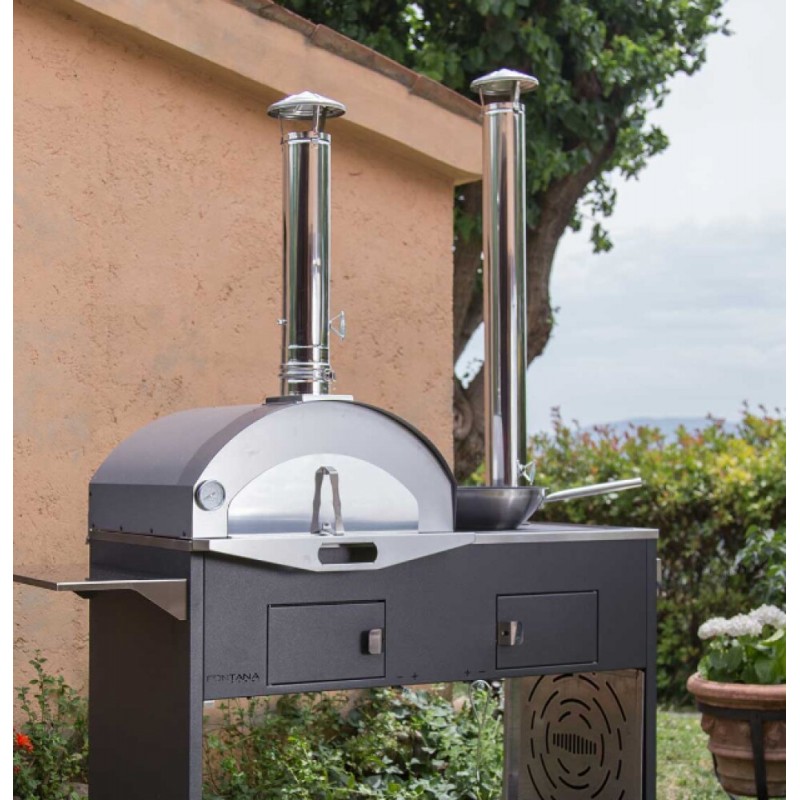 PIZZA&CUCINA Four d'extérieur à bois/charbon Fontana 118 cm PIZZA&CUCINA | Cuisson hybride