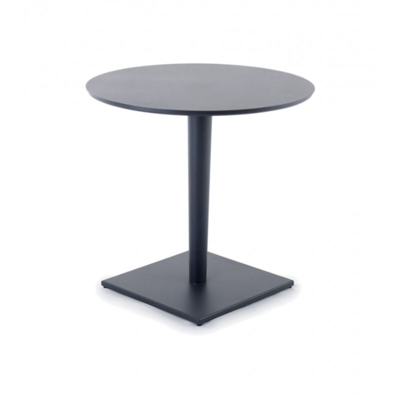 LUCE LUNTARO80G Table fixe Unopiù LUCE avec structure et plateau en aluminium Ø80 cm
