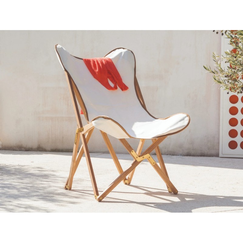 CHELSEA EMY+EMYTEL Unopiù CHELSEA folding armchair with wooden structure and fabric seat