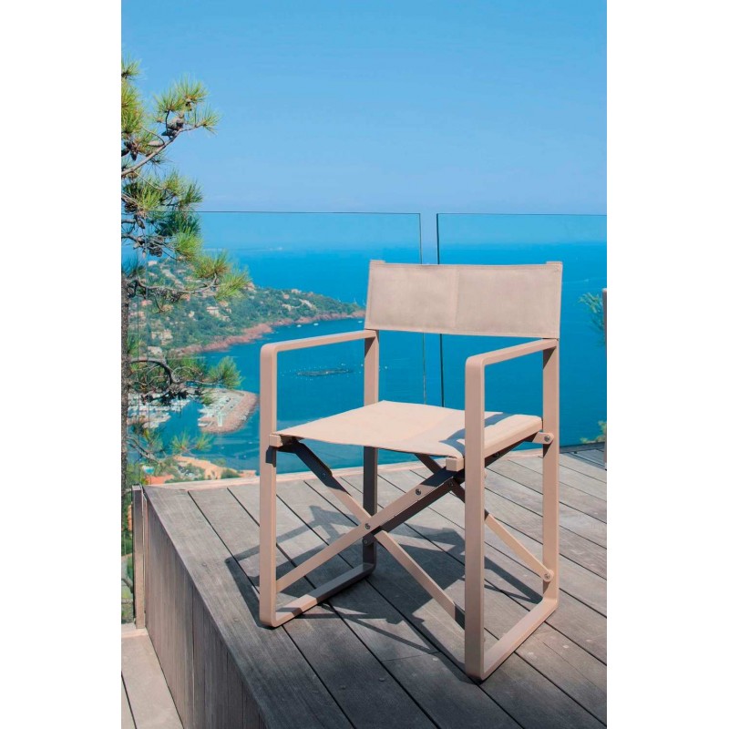 CHIC CHCPP Chaise Talenti CHIC avec accoudoirs avec structure en aluminium et assise en textilène