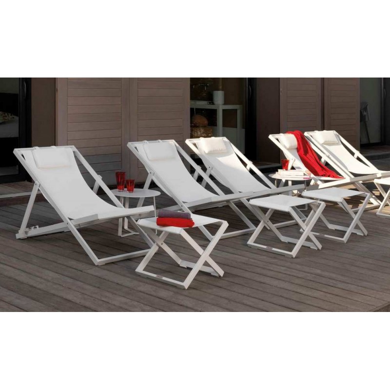 TOUCH TUCLET Talenti TOUCH deck chair with aluminum structure and textilene seat