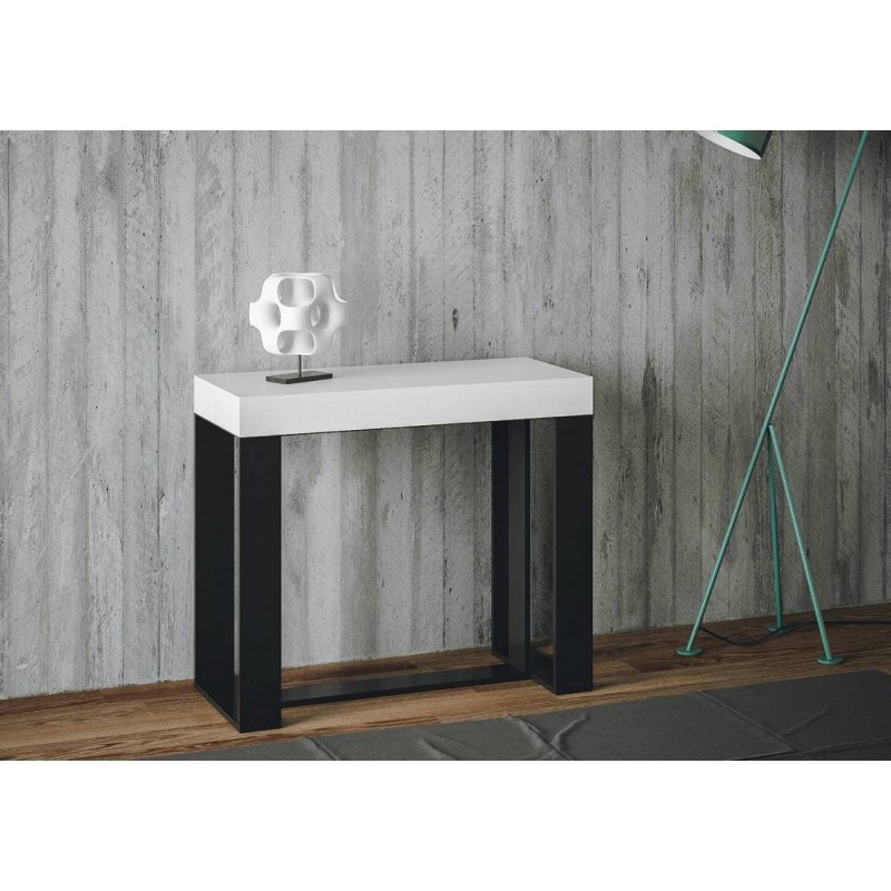 VE090COFUT196 Itamoby Futura Small extendable console in melamine and iron frame 90x40(196) cm