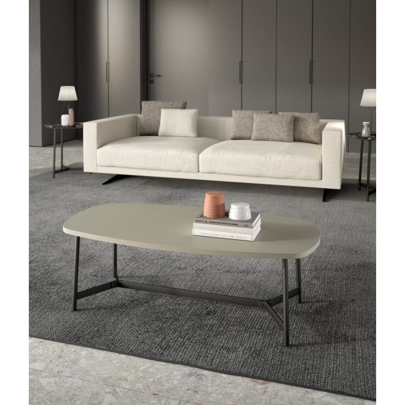 Art. 1040 Table basse rectangulaire Maconi Milord 1040 avec plateau en mélaminé 105x55 cm et h. Collection Table basse série 35 cm