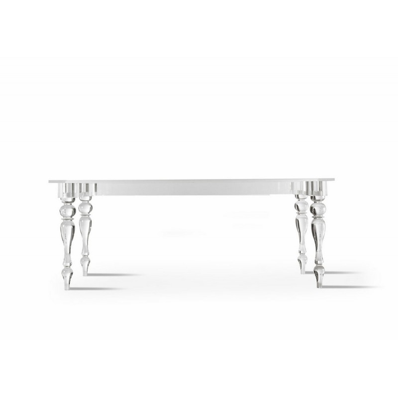 Oste 3000 Colico Table fixe Oste art. 3000 avec structure et plateau en méthacrylate transparent