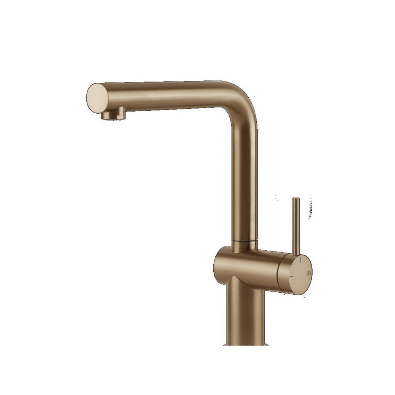 60431 726 Gessi Single lever mixer Inedito Collection 60431 726 Warm Bronze Brushed PVD finish