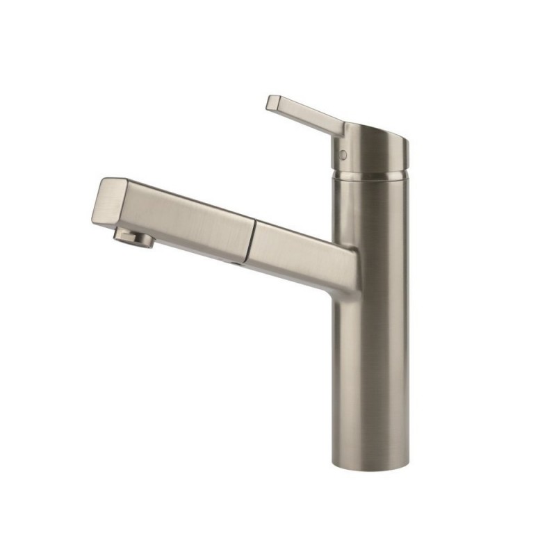 60533 149 Gessi Single-lever mixer with pull-out spray Thalium Collection 60533 149 Finox finish