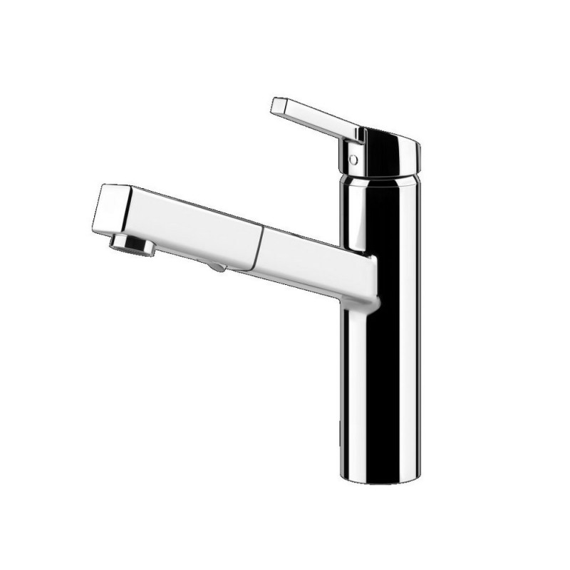 60535 031 Gessi Single-lever mixer with pull-out shower Thalium Collection 60535 031 chrome finish