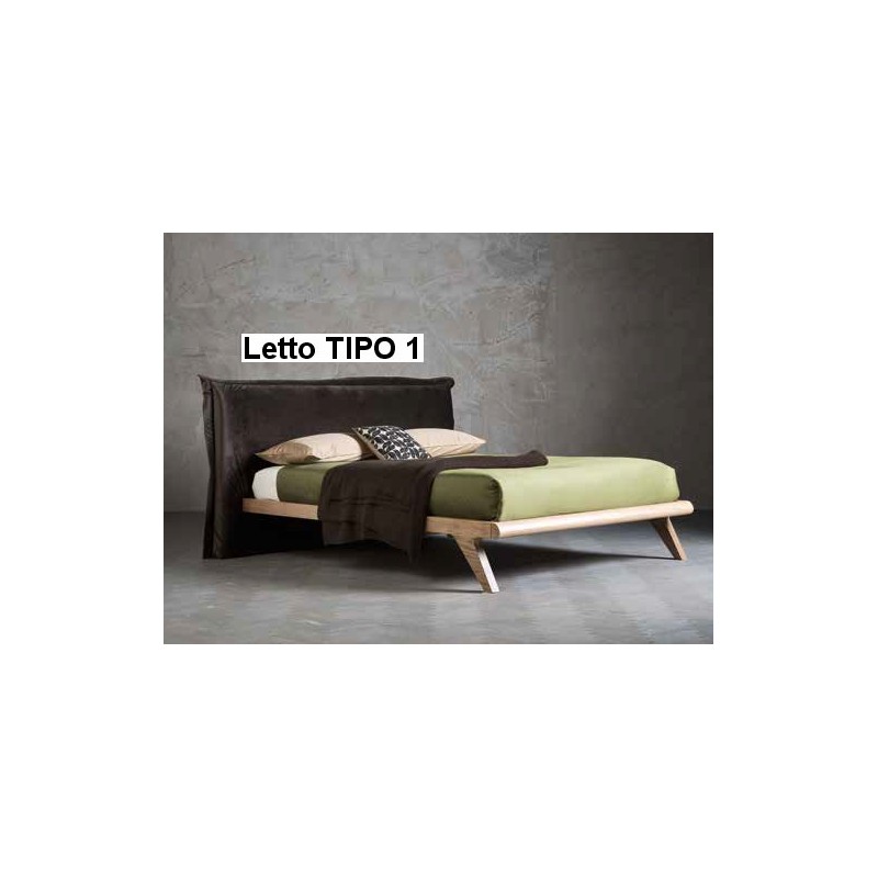 Letto Mat Pegaso 01 Altacorte Lit double avec tête de lit Pegaso Type 1 de 160 cm