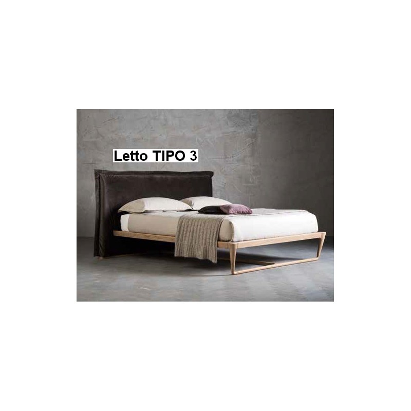 Letto Mat Pegaso 03 Altacorte Double bed with 160 cm Pegaso Type 3 headboard