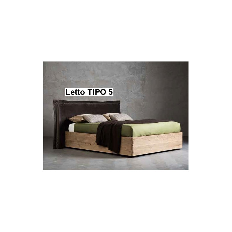 Letto King Pegaso 05 Lit Altacorte King size avec tête de lit 180 cm Pegaso Type 5 et conteneur