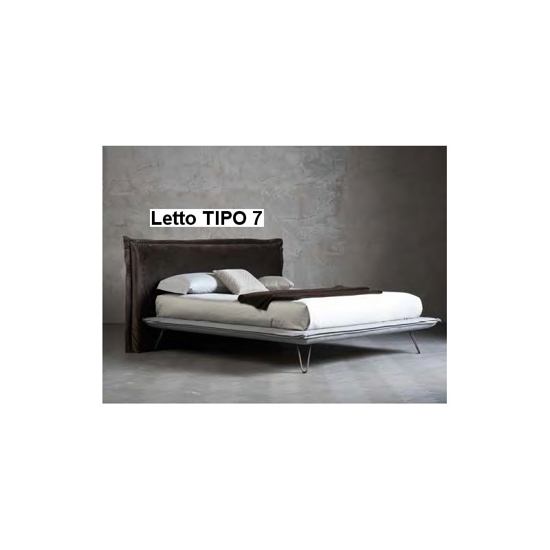 Letto King Pegaso 07 Altacorte Letto king size imbottito con testiera Pegaso Tipo 7 da 180 cm