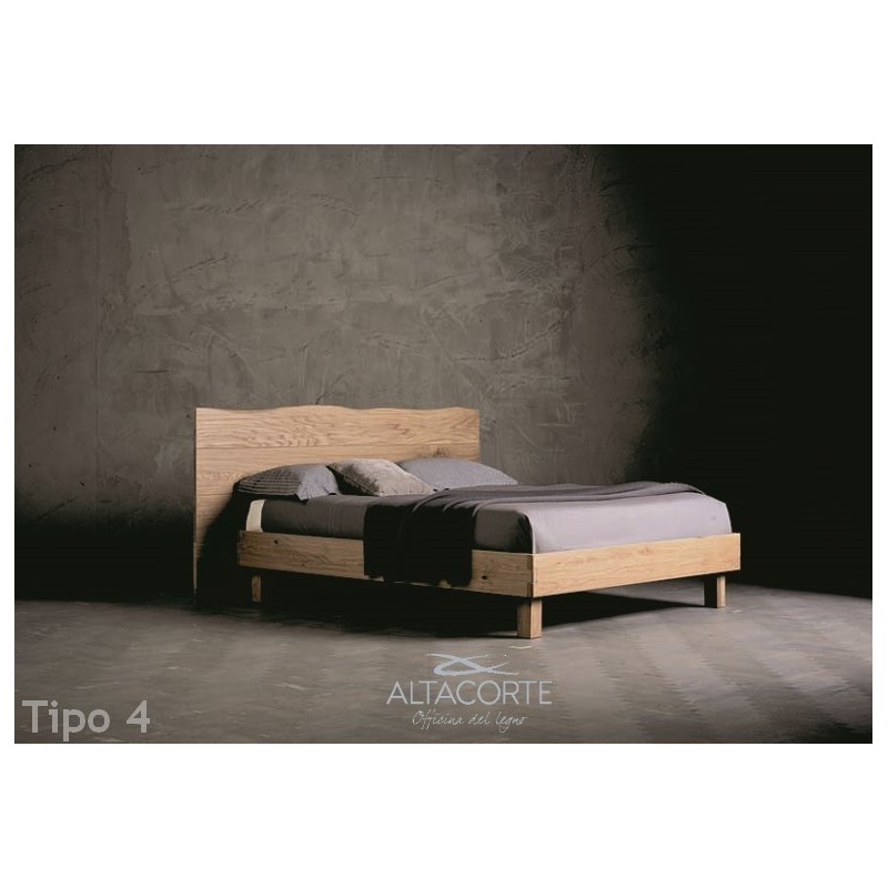 Letto King Wood 04 Lit Altacorte King size avec tête de lit Wood Tipo 4 de 180 cm