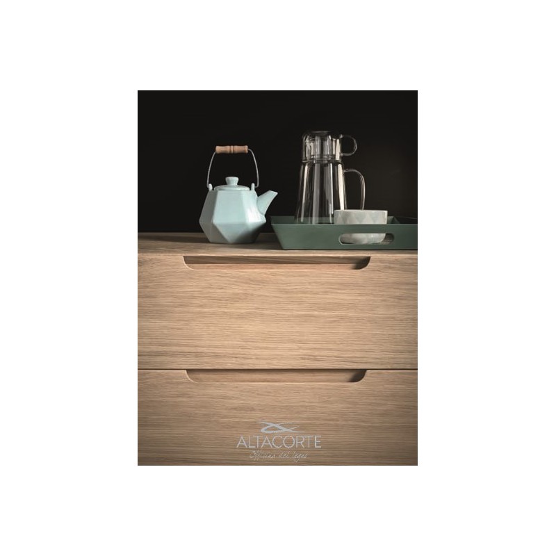 LB-ZN7440 Altacorte Cómoda 3 cajones Geko en madera de 130 cm y h. 79,5 cm