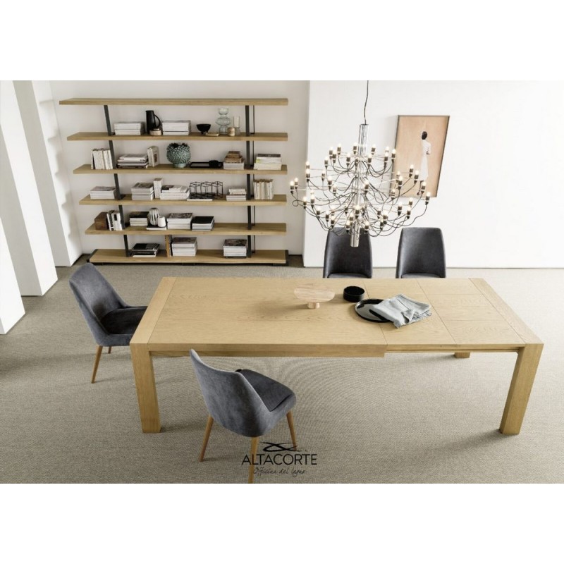 Montreal LB-TA9001ALL Table extensible Altacorte Montereal avec structure et plateau en bois 160(250)x90 cm - 2 rallonges