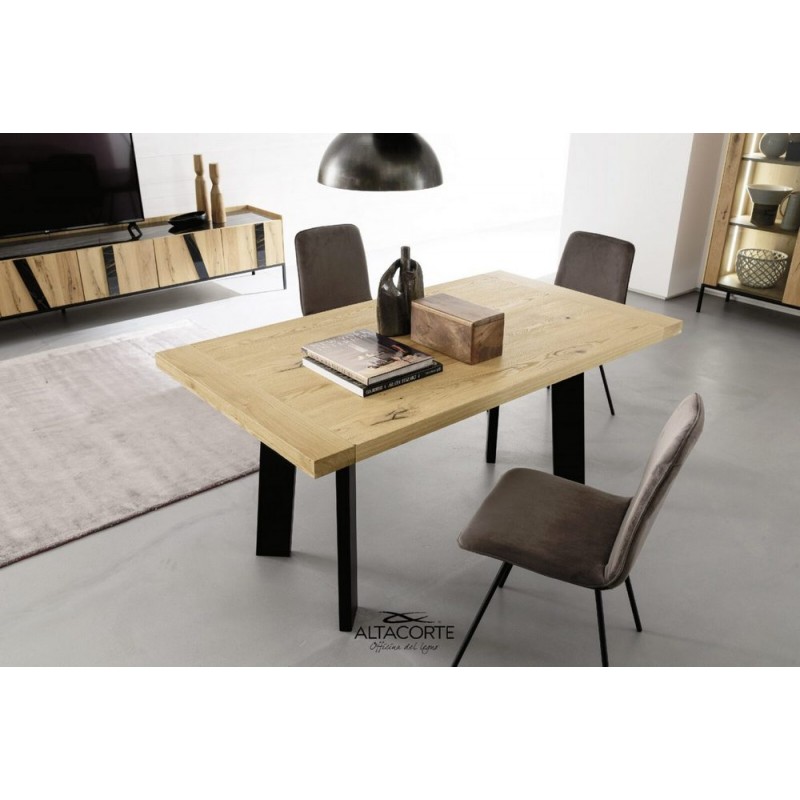 Street LB-TA925310 Altacorte Street extendable table with iron structure and top of your choice 140(220)x90 cm - 2 extensions