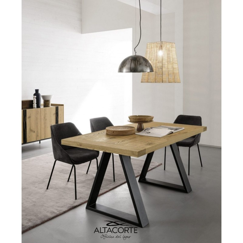 Mekano Ferro LB-TA94006 Altacorte Mekano Ferro fixed table with iron structure and multilayer top of your choice with dimensions of your choice - Str