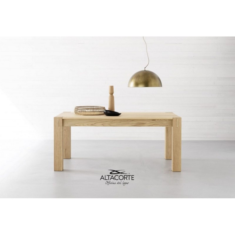 Stoccolma EC-TA80 Altacorte Stockholm fixed table with solid wood structure and top in a choice of dimensions