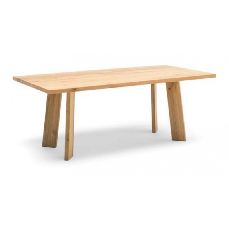 Street LB-TA90308 Altacorte Street fixed table with structure and top in wood with dimensions of your choice - Irregular edge