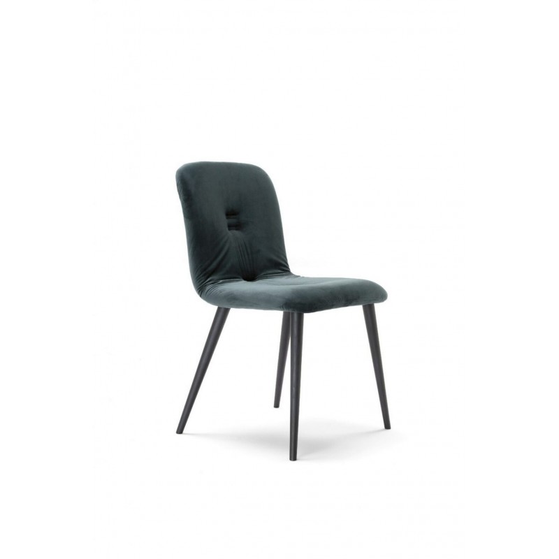 Eva LB-ZG7548 Chaise rembourrée Altacorte Eva avec structure en bois et assise en velours