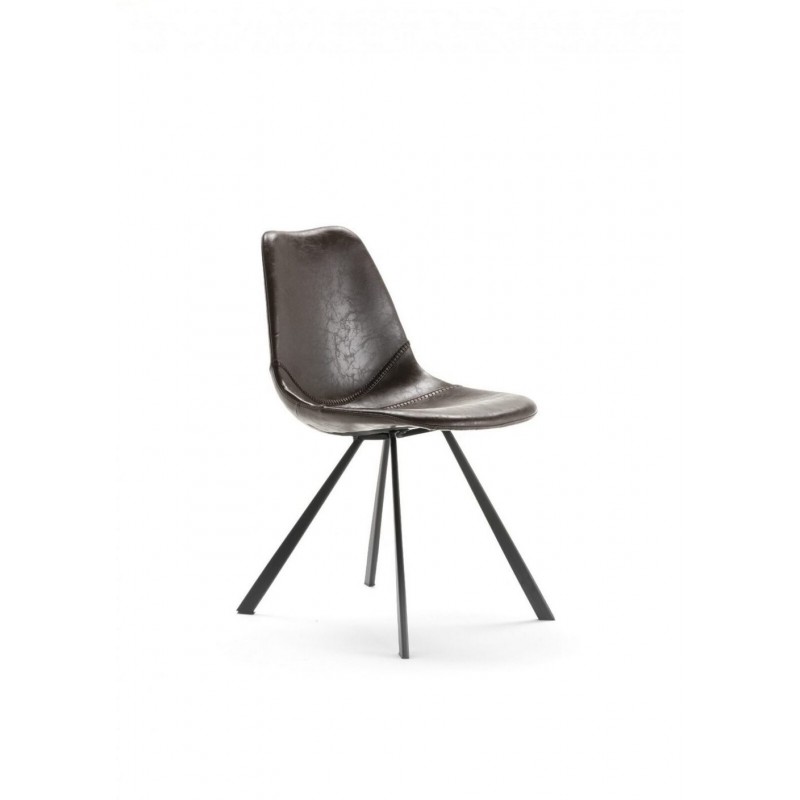 Wally LB-ZG7541 Altacorte Wally chair with metal frame and eco-leather seat