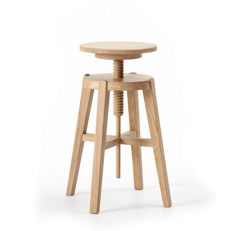 Move LB-ZG7610 Tabouret Move Altacorte avec structure et assise en bois