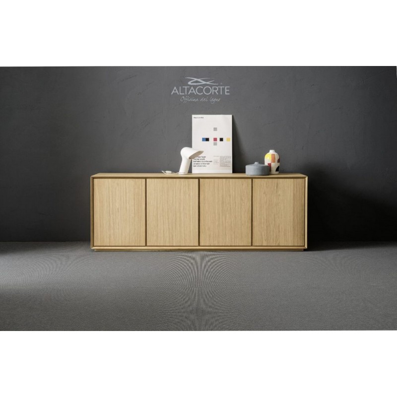 Nook LB-ZG7113 Buffet Altacorte Nook avec socle en bois L.225,5 cm et H.80 cm - 4 portes