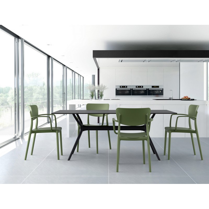 LISA 126 Siesta Hi-Tech Armchair Lisa art. 126 with polypropylene structure and polypropylene shell - With armrests