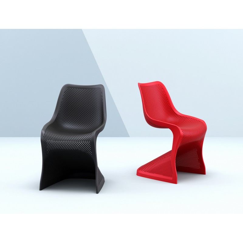 BLOOM 048 Siesta Hi-Tech Chair Bloom art. 048 with polypropylene structure and polypropylene shell