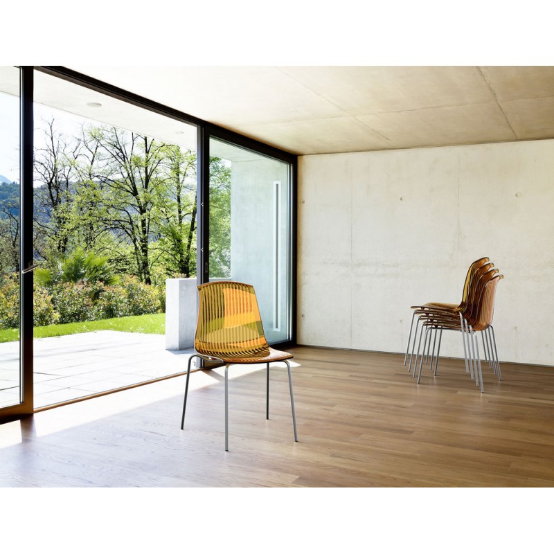 ALLEGRA 057 Siesta Allegra Hi-Tech chair art. 057 with steel structure and polycarbonate shell