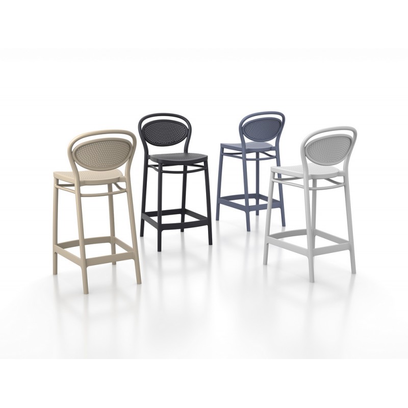 MARCEL BAR 65 268 Tabouret de bar Siesta Hi-Tech Marcel Bar 65 art. 268 avec structure en polypropylène et coque en polypropylène