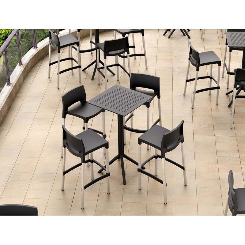 GIO 75 035 Siesta Bar Stool Gio 75 art. 035 with aluminum structure and polypropylene shell