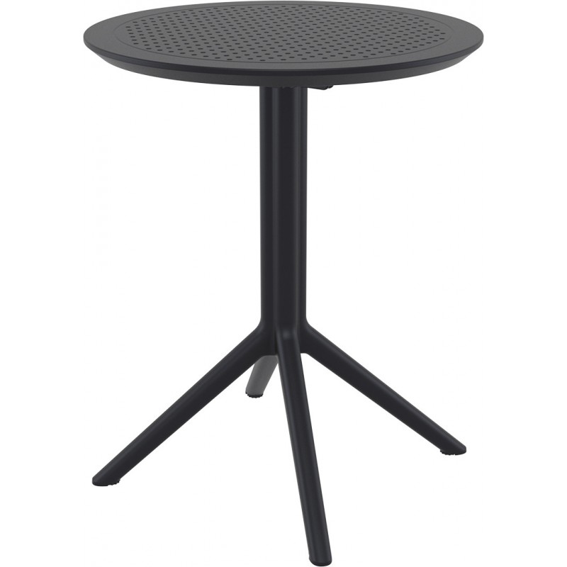 SKY FOLDING TABLE 60 121 Mesa plegable Siesta Hi-Tech Sky Ø60 art. 121 con estructura de polímero de Ø60 cm