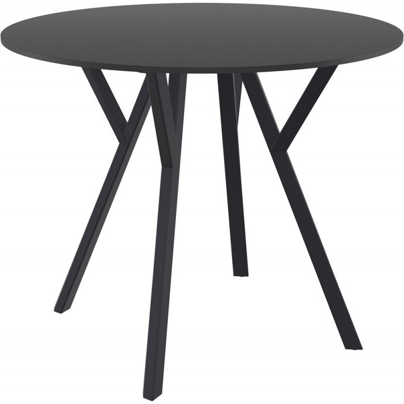 MAX TABLE 90 744 Siesta Tavolo Fisso Hi-Tech Max Table 90Ø art. 744 con struttura in plastica e piano in laminato compatto HPL da Ø90 cm