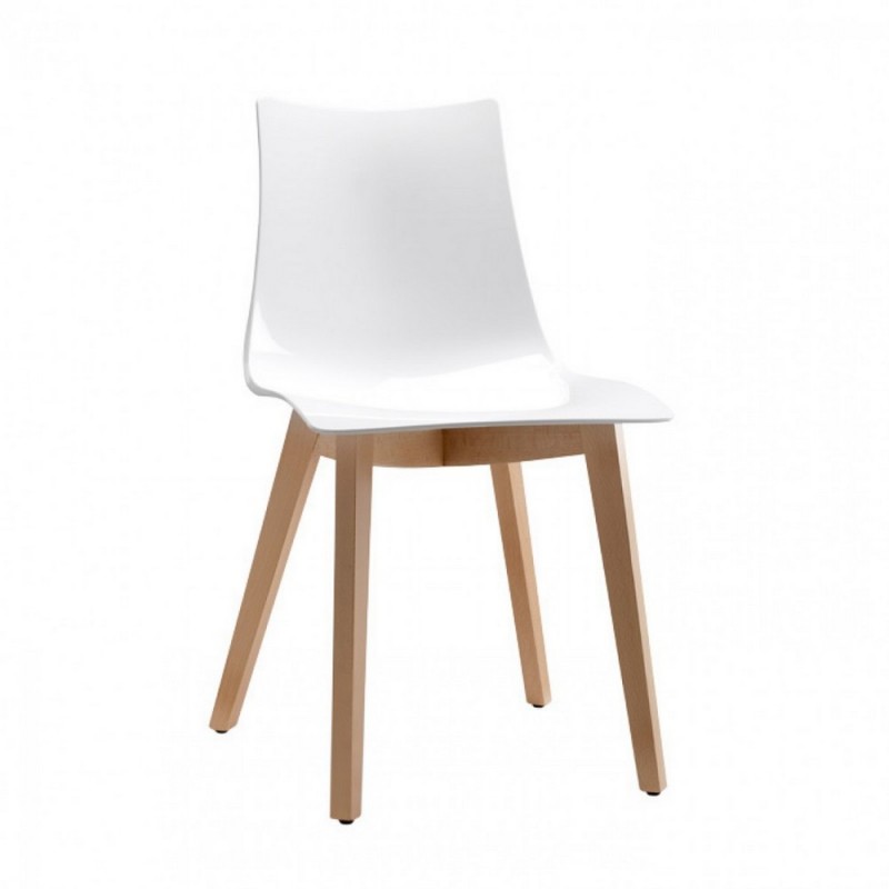 NATURAL ZEBRA ANTISHOCK 2805 Scab Chair Natural Zebra Antishock art. 2805 with wooden structure and polycarbonate shell