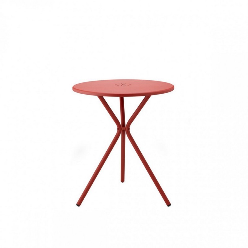 LEO 2719 Scab Fixed round table Leo art. 2719 with steel structure and Ø60 cm steel top